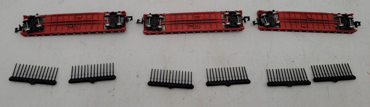 Atlas 3807 N Scale Great Northern Flatcar w/ Stakes #65414 (3) NIB