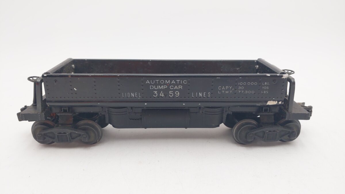 Lionel 3459 Vintage O Lionel Lines Black Operating Ore Dump Car VG