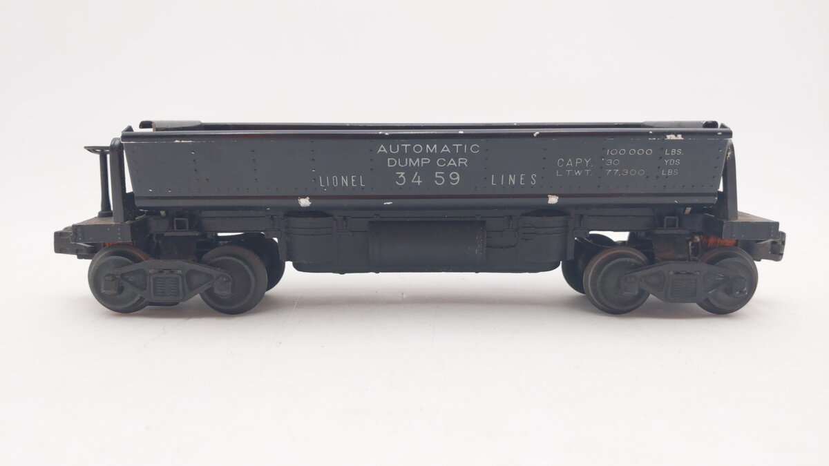 Lionel 3459 Vintage O Lionel Lines Black Operating Ore Dump Car VG
