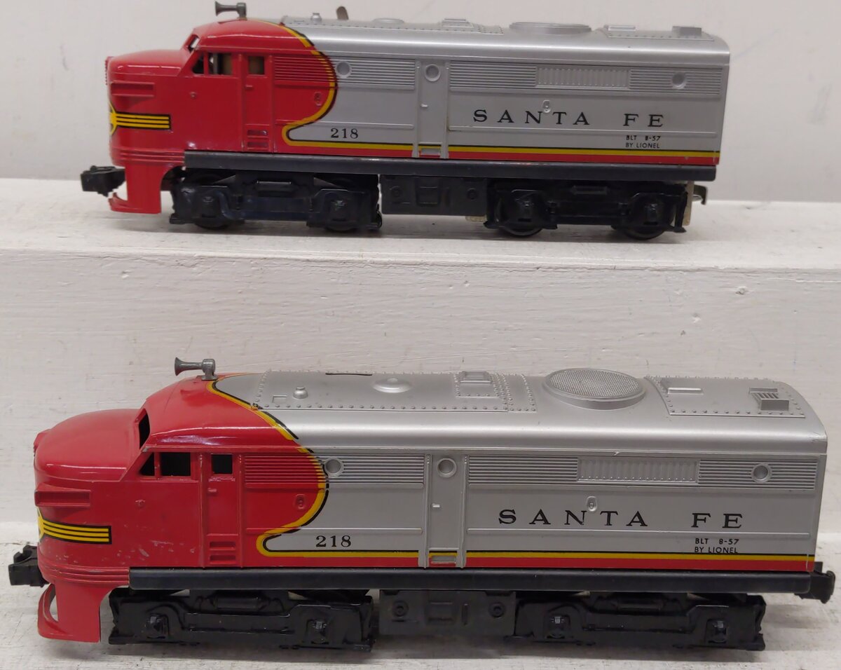 Lionel 218 Vintage O Santa Fe Alco AA Diesel Locomotive Set