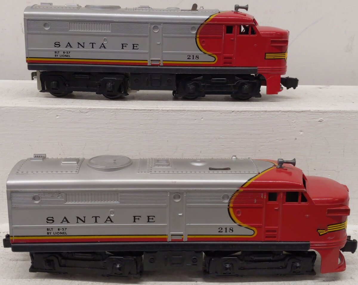 Lionel 218 Vintage O Santa Fe Alco AA Diesel Locomotive Set
