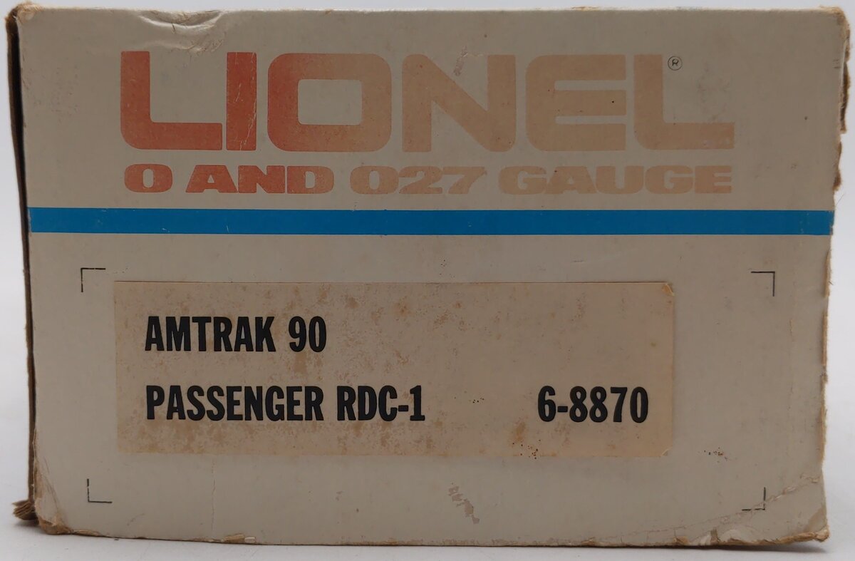 Lionel 6-8870 O Gauge Amtrak 90 RDC-1 Non-Powered Passenger #8870 VG/Box