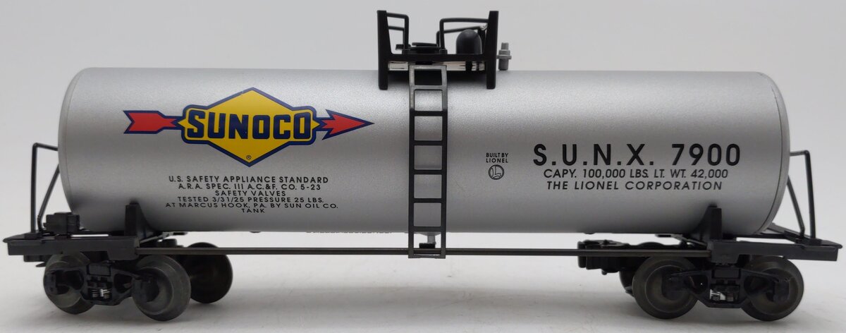 Lionel 6-17910 O Gauge Sunoco Unibody Tank Car #7900 EX