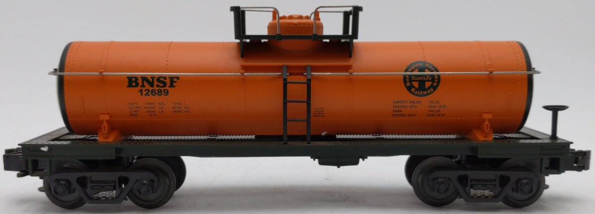 MTH 33-7304 O Gauge Burlington Northern Santa Fe Tank Car #12689 EX/Box
