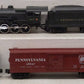 MTH 30-4023-1 O Pennsylvania 2-8-0 Steam Freight Train Set w/PS1 EX/Box