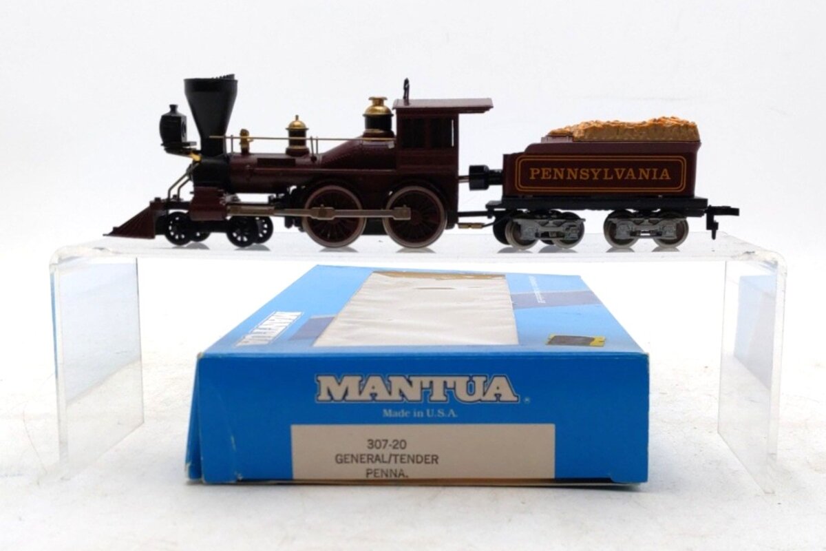 Mantua 307-20 HO Pennsylvania General Steam Locomotive & Tender EX/Box