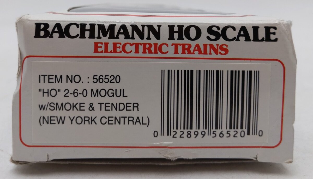 Bachmann 56520 HO New York Central 2-6-0 Mogul Steam w/Tender & Smoke #1905 LN/Box