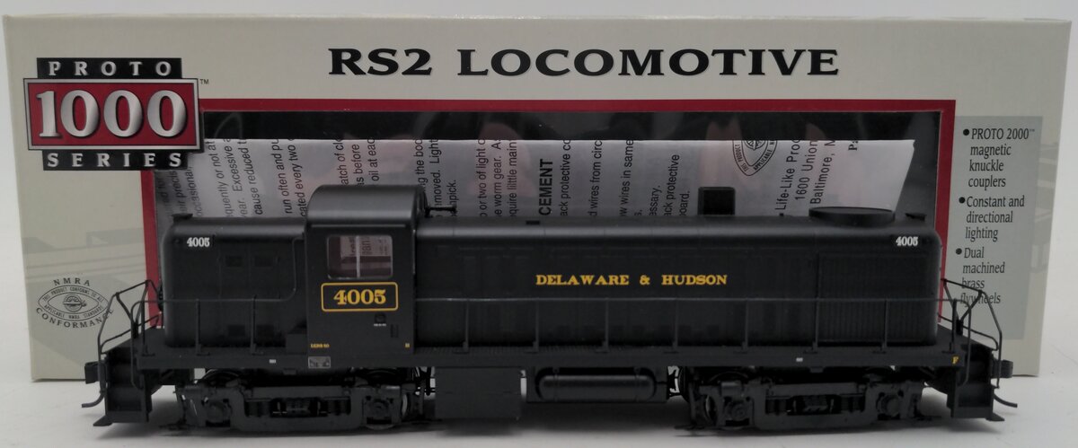 Proto 1000 31273 HO Scale Delaware Hudson RS2 Diesel Locomotive #4005 EX/Box
