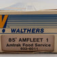 Walthers 932-6011 HO Scale Amtrak Food Service Train Car Kit-Assembled LN/Box