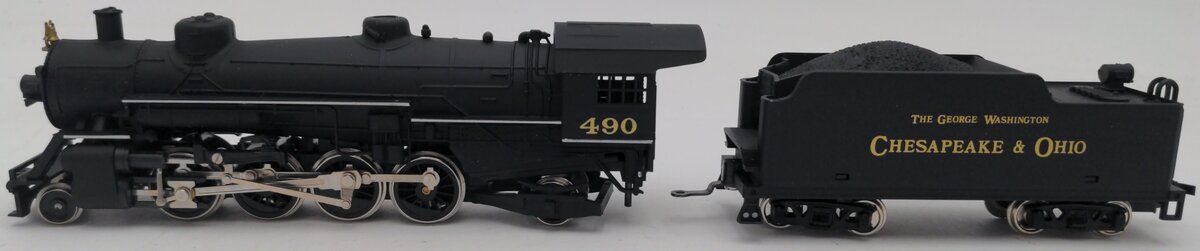 Mehano 9353 HO Scale Chesapeake & Ohio Steam Locomotive & Tender #490 EX/Box