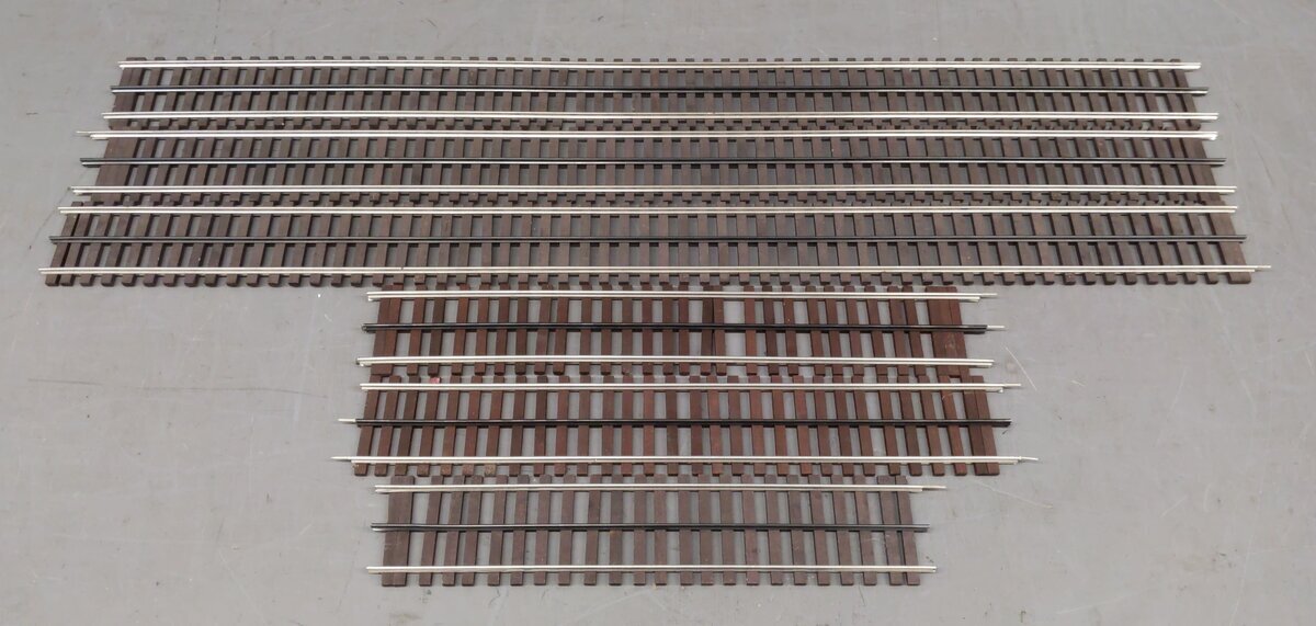 Gargraves Standard Gauge Assorted Phantom Tinplate Straight Track Sections [6] EX