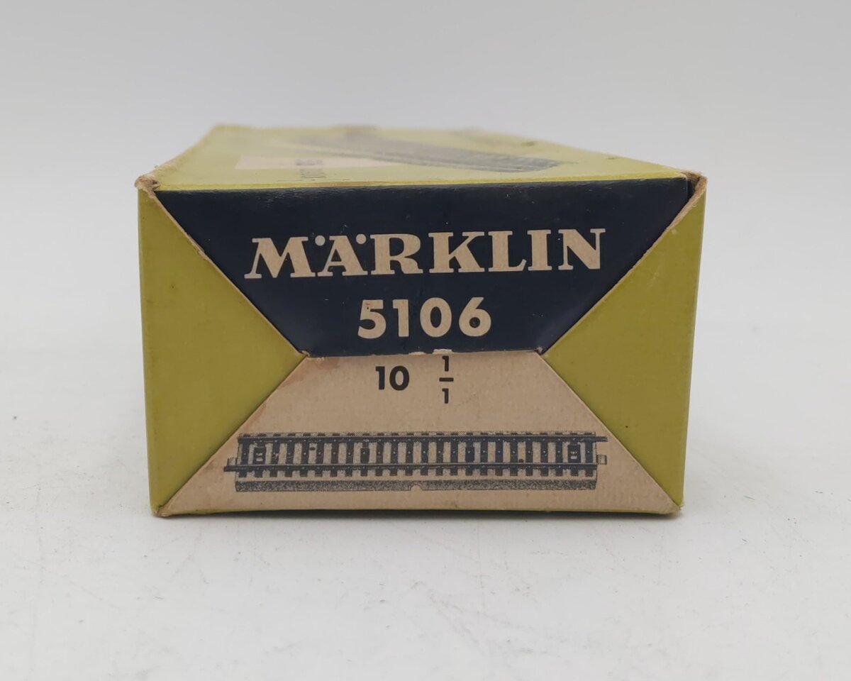 Marklin 5106 HO M Track Metal Straight Track (Box of 10) VG/Box