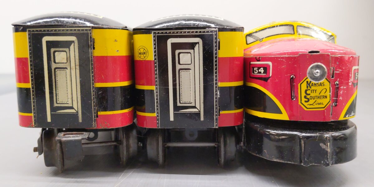 Marx 28542 O/O27 Kansas City Southern Vintage Diesel Locomotive Set VG/Box