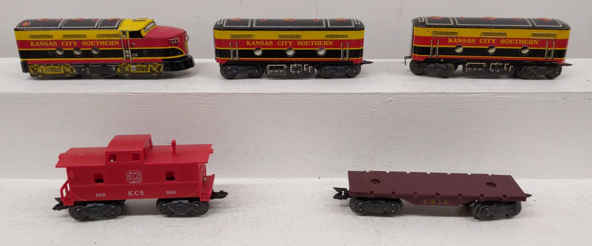 Marx 28542 O/O27 Kansas City Southern Vintage Diesel Locomotive Set VG/Box