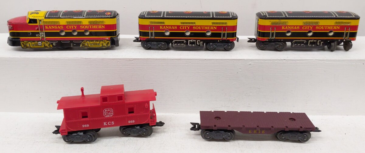 Marx 28542 O/O27 Kansas City Southern Vintage Diesel Locomotive Set VG/Box