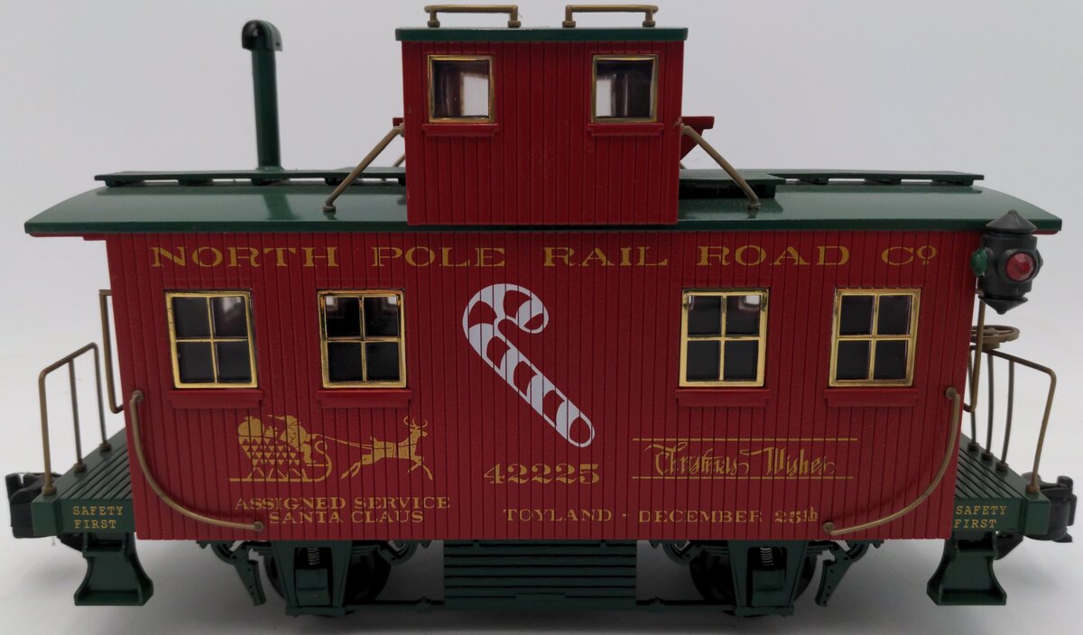 Aristo-Craft 42225 G Scale Christmas Bobber Caboose #42225 VG