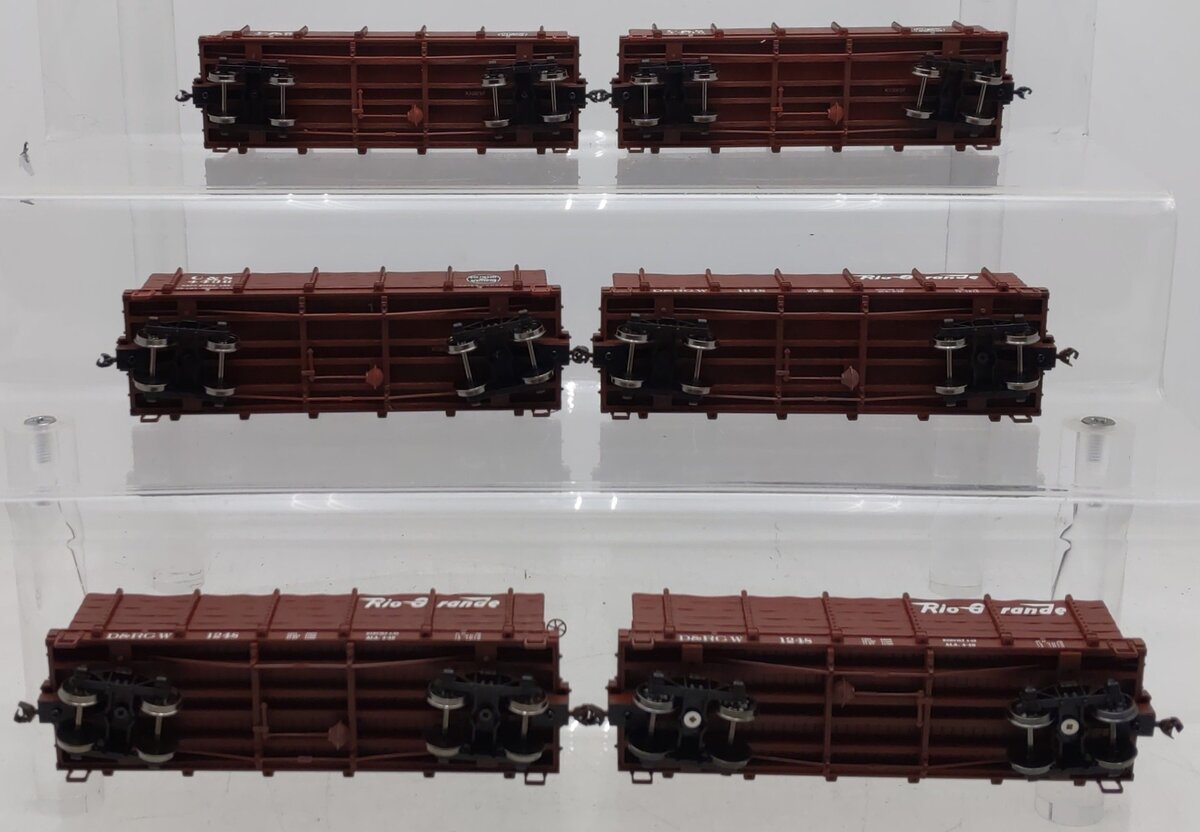 Bachmann HO Scale Gondola Cars W/Coal Loads #1248,1248,1248,4436,4436,4436 [6] VG