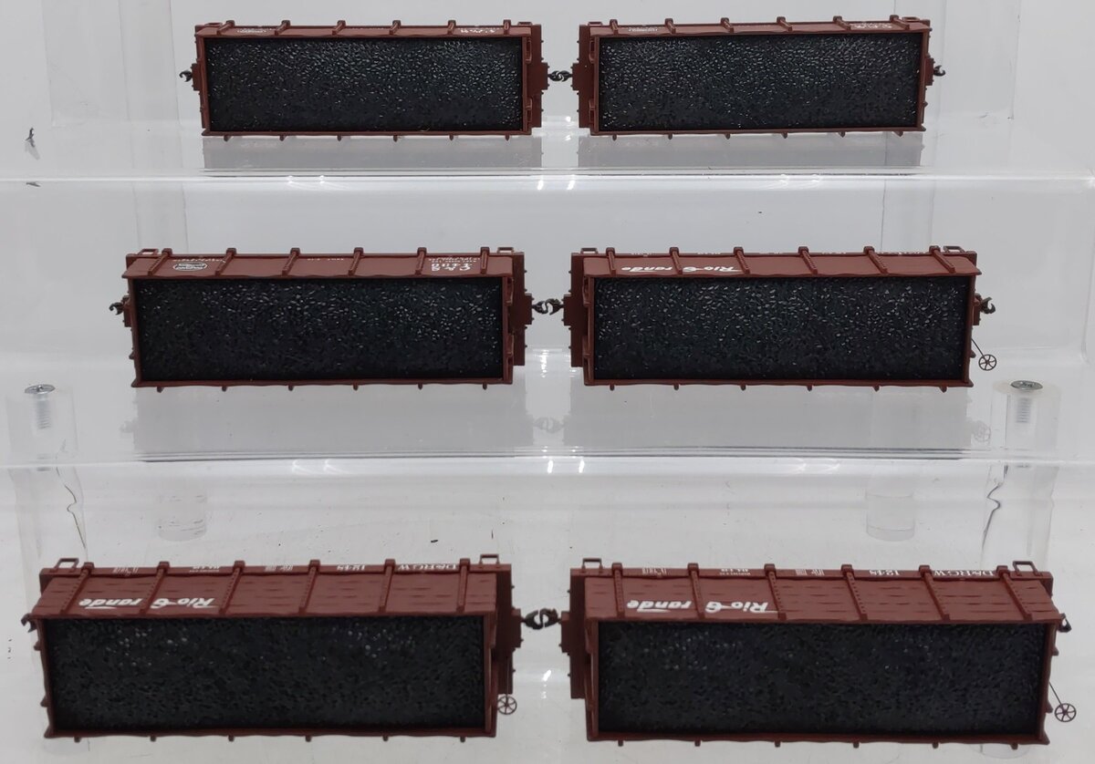 Bachmann HO Scale Gondola Cars W/Coal Loads #1248,1248,1248,4436,4436,4436 [6] VG