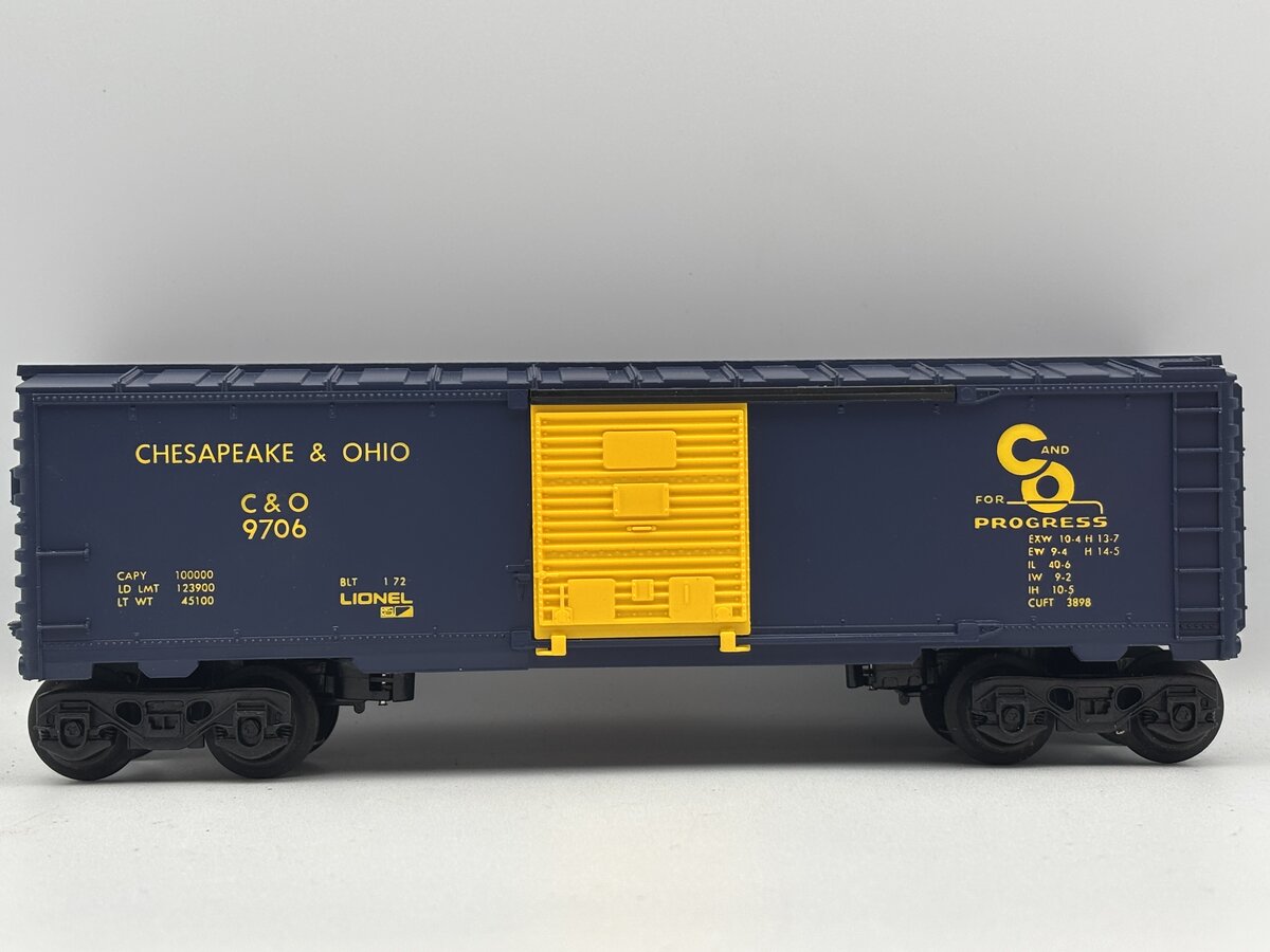 Lionel 6-9706 O Gauge Chesapeake and Ohio Boxcar EX/Box