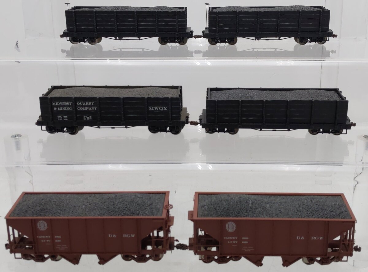 Bachmann HO Scale Custom Freight Cars W/ Coal Loads #2600 [6] VG