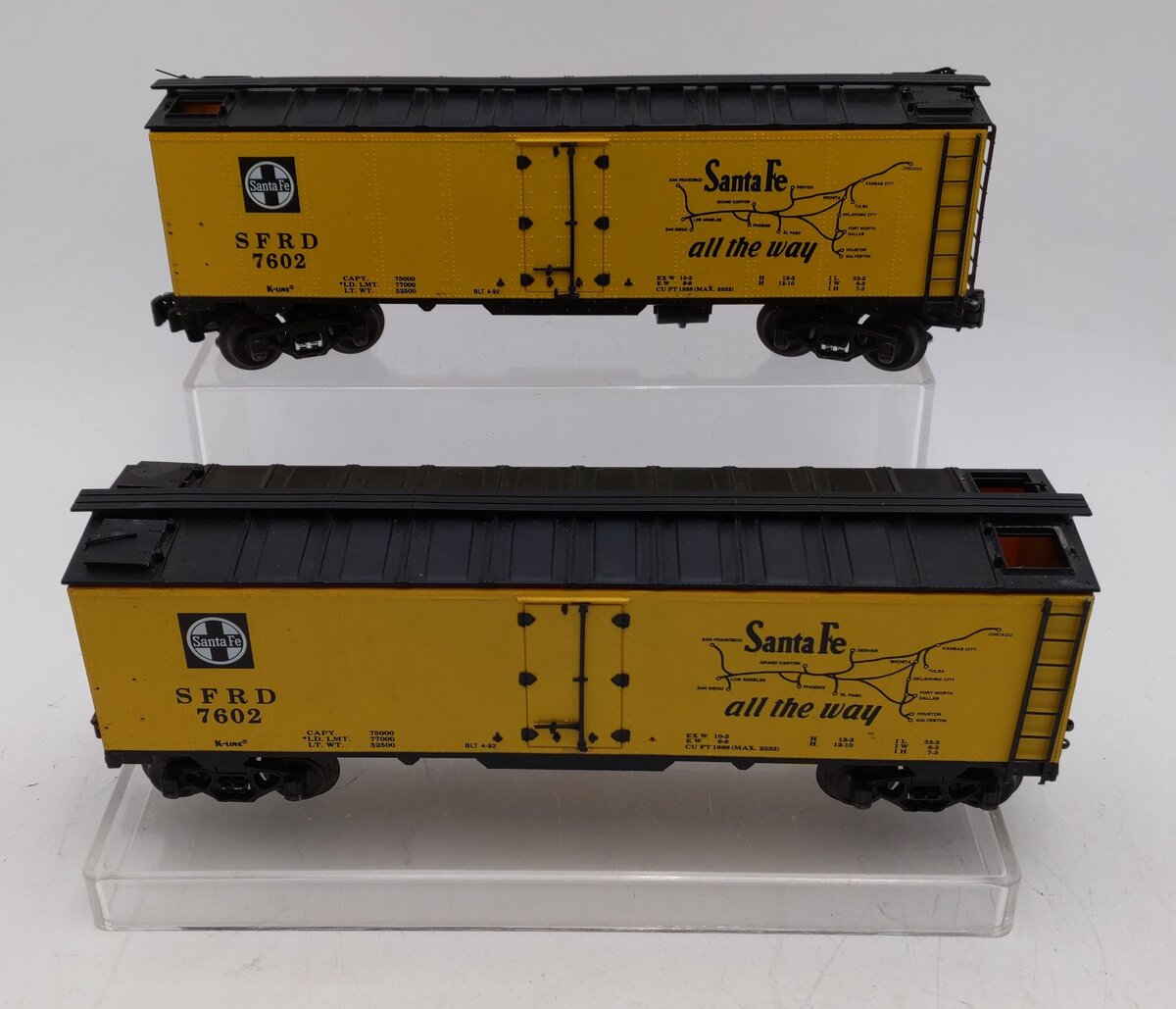 K-Line K7602 O Gauge Santa Fe Boxcars #7602 [2] EX
