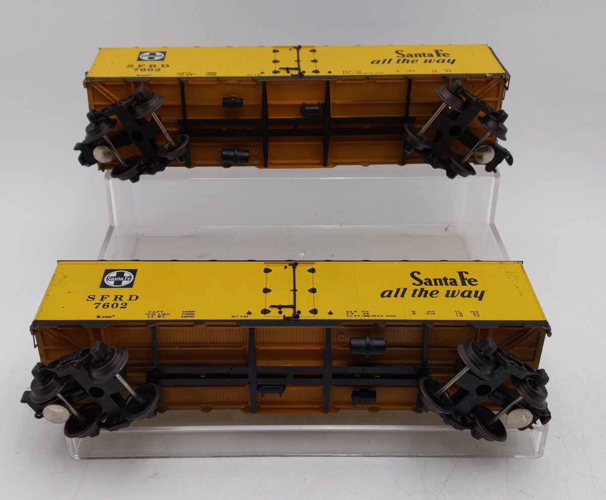 K-Line K7602 O Gauge Santa Fe Boxcars #7602 [2] EX