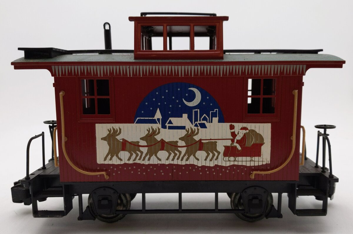 Bachmann G Scale Santa Claus and Reindeer Caboose VG