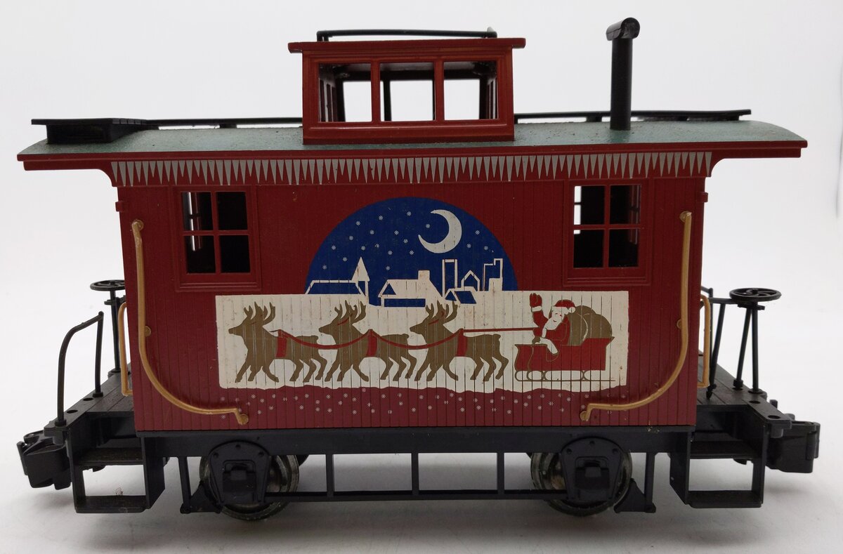 Bachmann G Scale Santa Claus and Reindeer Caboose VG