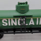 Aristo-Craft 41305 G Scale Sinclair Single Dome Tank Car EX/Box