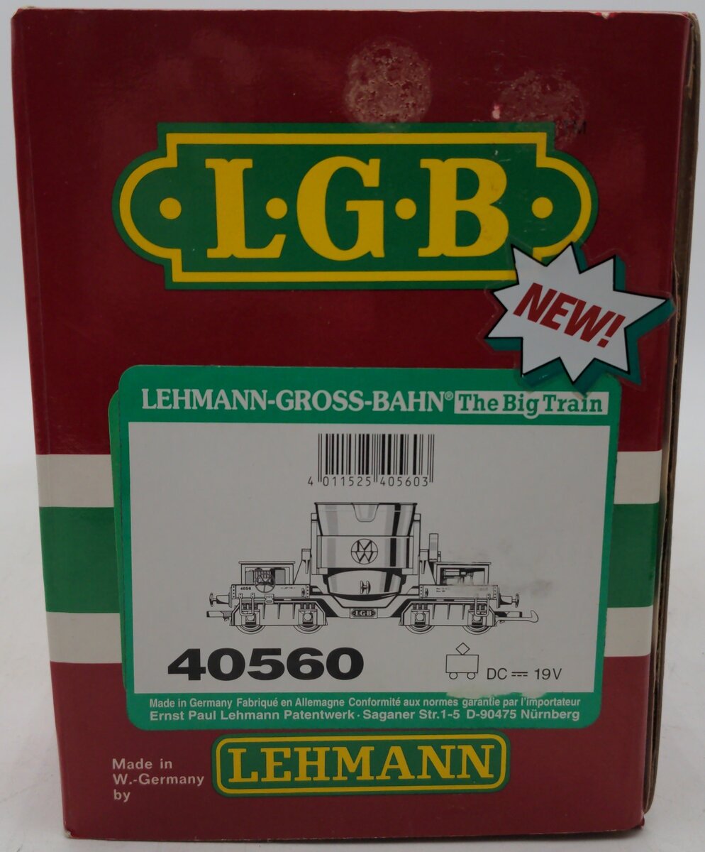 LGB 40560 G Operating Ore Dump Car w/Metal Wheels EX/Box