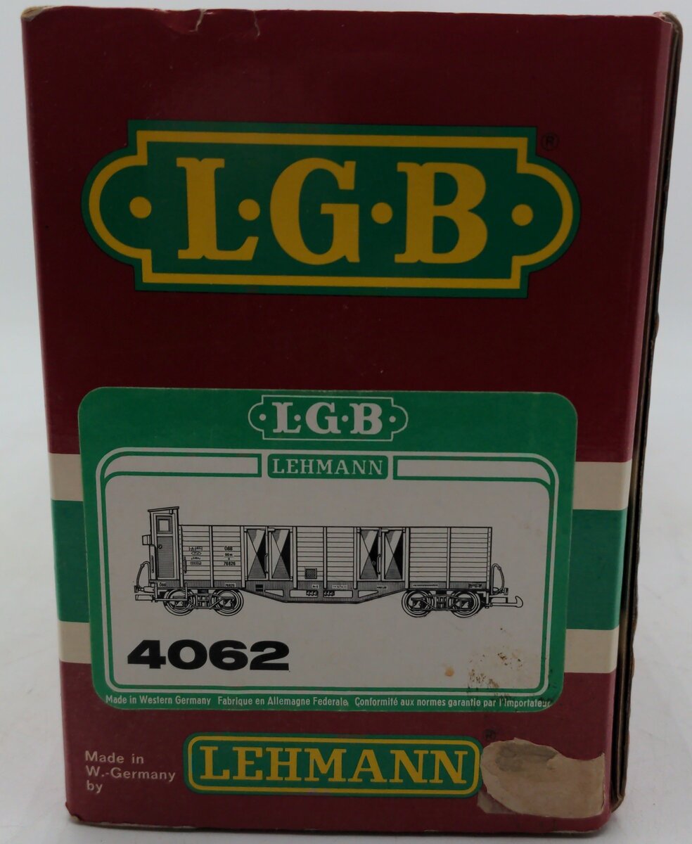 LGB 4062 G Scale Austrian Federal Railways OBB Gondola #76826 EX/Box