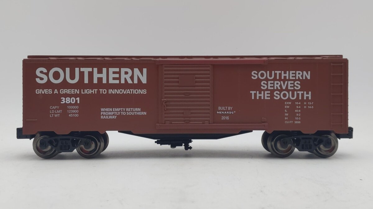 Menards 279-3168 O Gauge Southern Boxcar #3801 LN/Box
