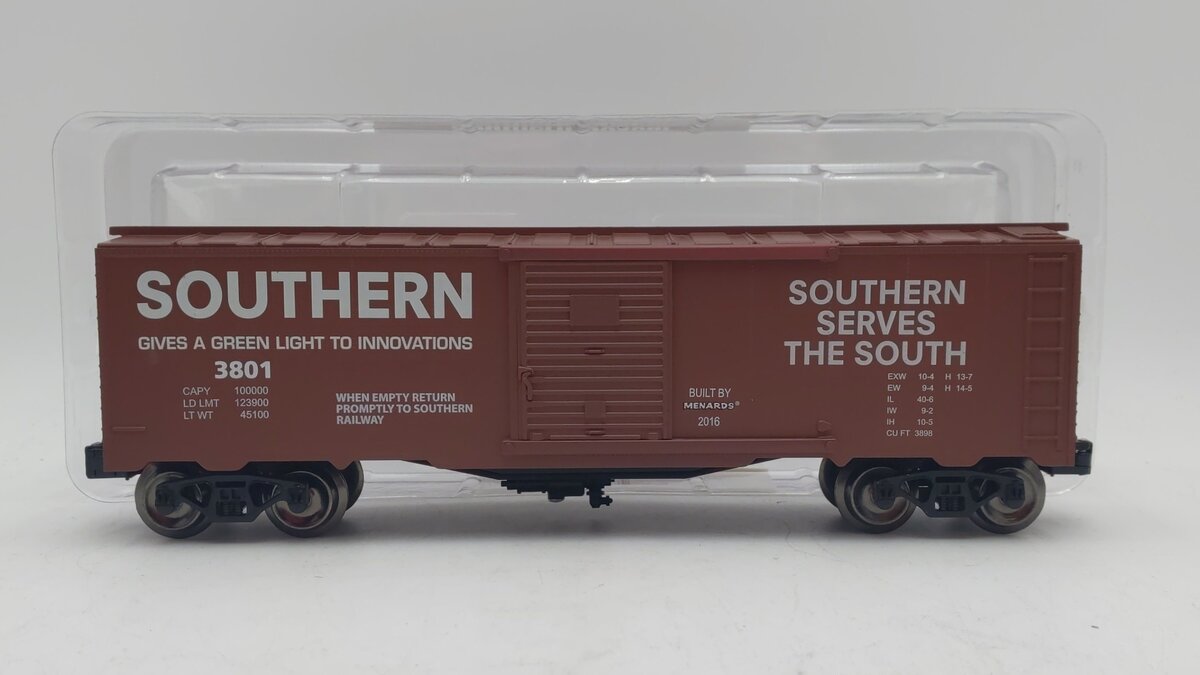 Menards 279-3168 O Gauge Southern Boxcar #3801 LN/Box