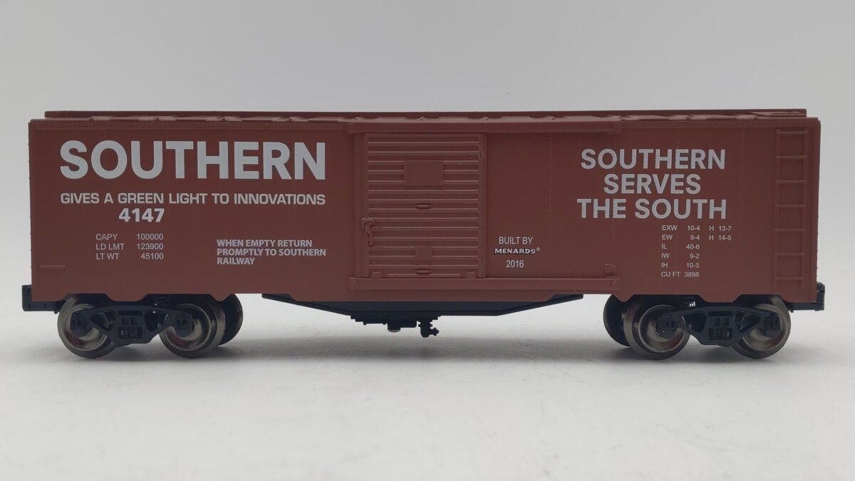 Menards 279-3168 O Gauge Southern Boxcar #4147 EX/Box