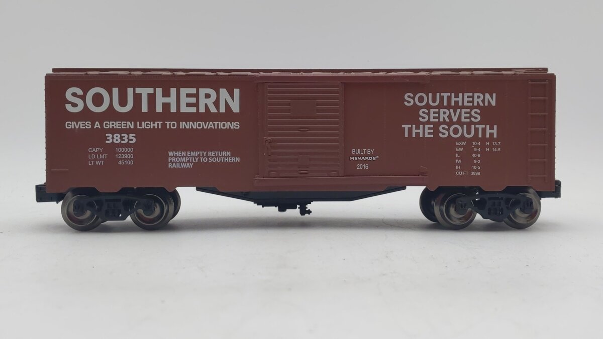 Menards 279-3168 O Gauge Southern Boxcar #3835 EX/Box