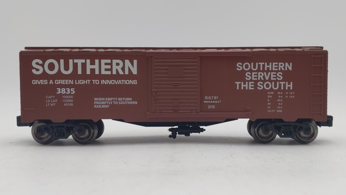 Menards 279-3168 O Gauge Southern Boxcar #3835 EX/Box
