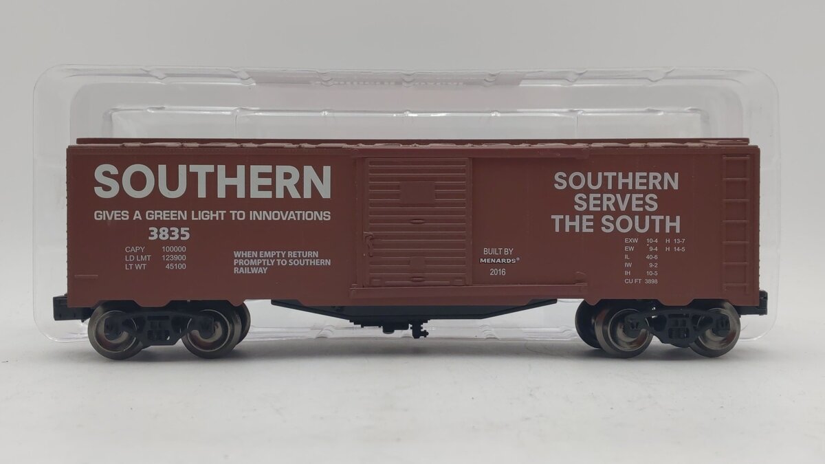 Menards 279-3168 O Gauge Southern Boxcar #3835 EX/Box