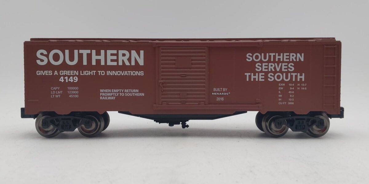 Menards 279-3168 O Gauge Southern Boxcar #4149 EX/Box
