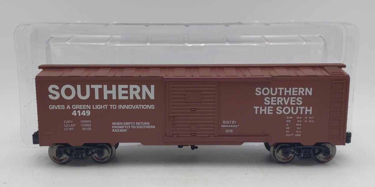 Menards 279-3168 O Gauge Southern Boxcar #4149 EX/Box