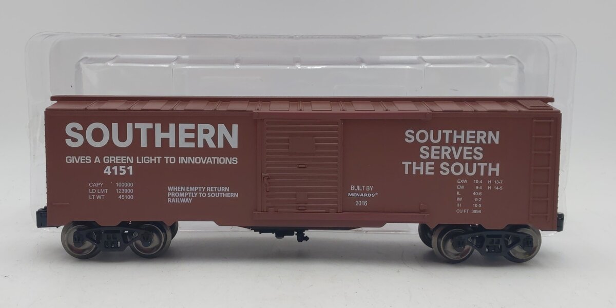 Menards O Gauge Southern Boxcar #4151 LN/Box
