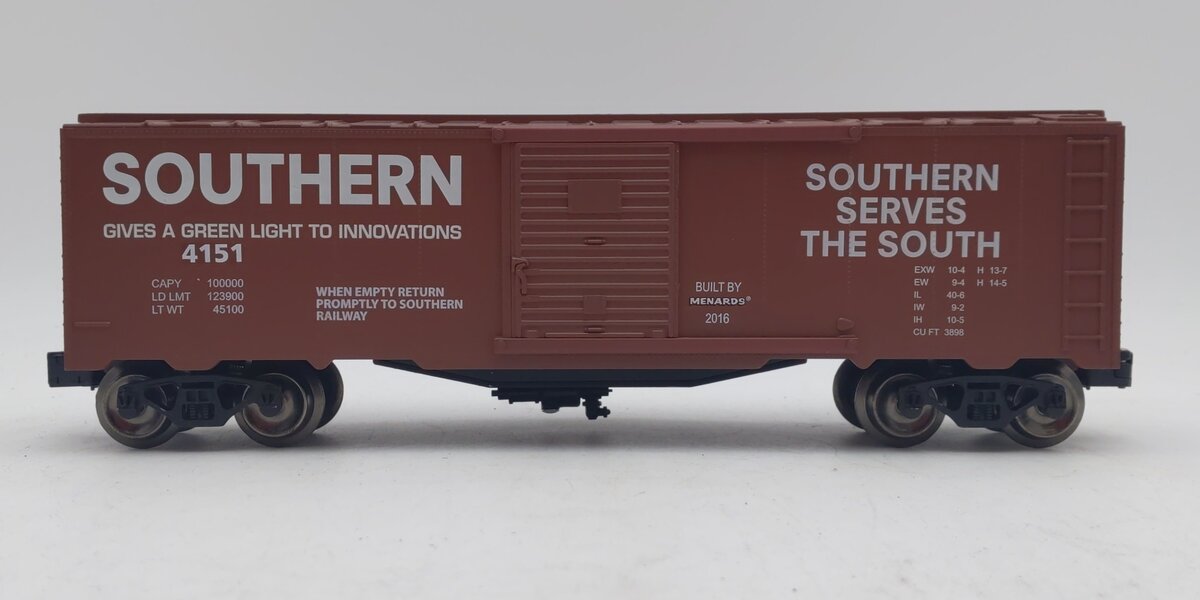 Menards O Gauge Southern Boxcar #4151 LN/Box