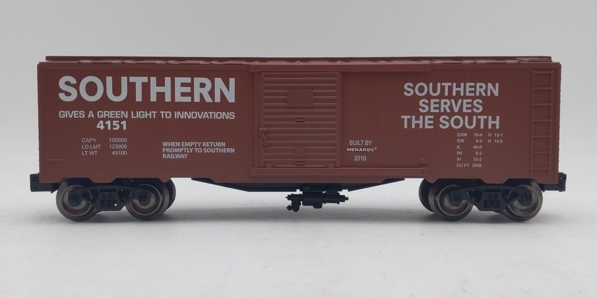Menards O Gauge Southern Boxcar #4151 LN/Box