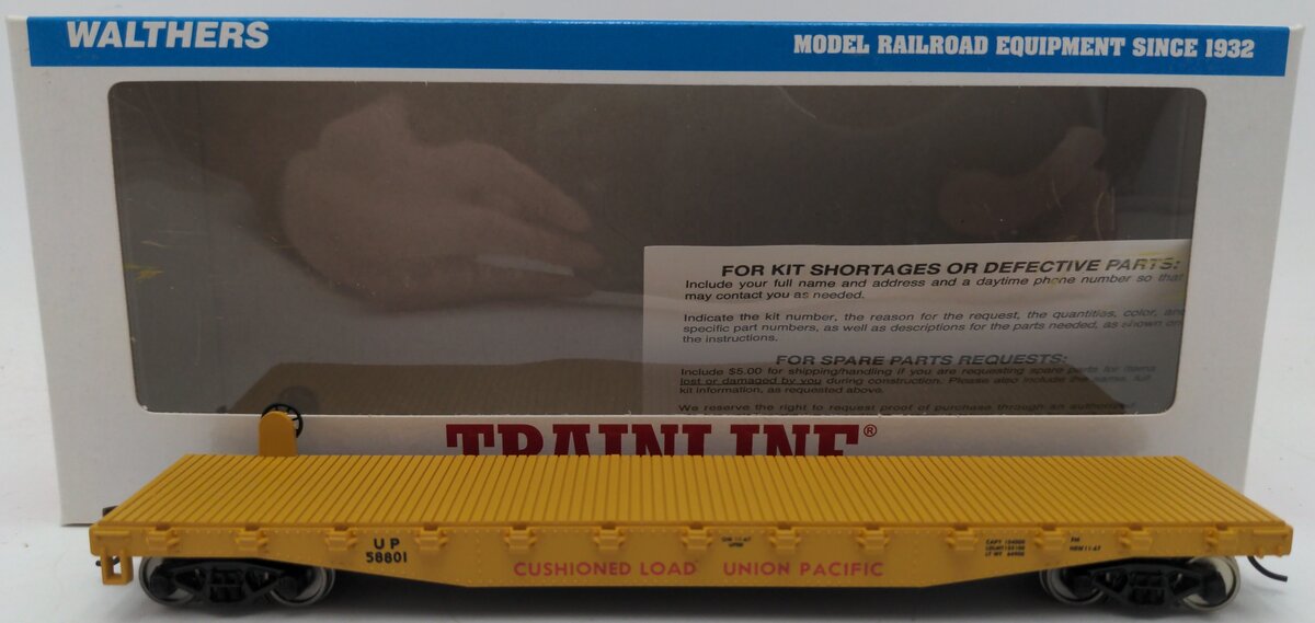 Walthers 931-1603 HO Union Pacific Flatcar #58801 EX/Box