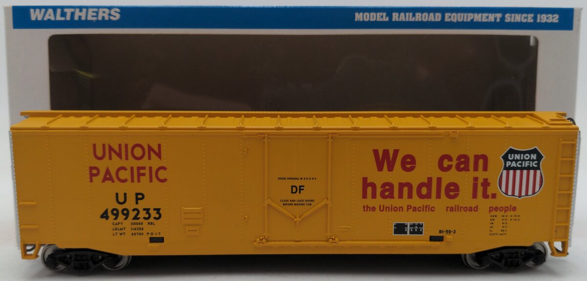 Walthers 931-1672 HO Union Pacific 50' Plug-Door Boxcar #499233 - Ready To Run EX/Box