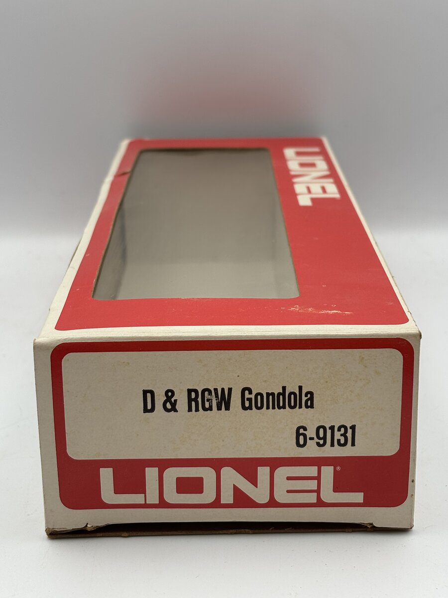 Lionel 6-9131 O Gauge Denver and Rio Grande Western Long Gondola with Cannisters EX/Box