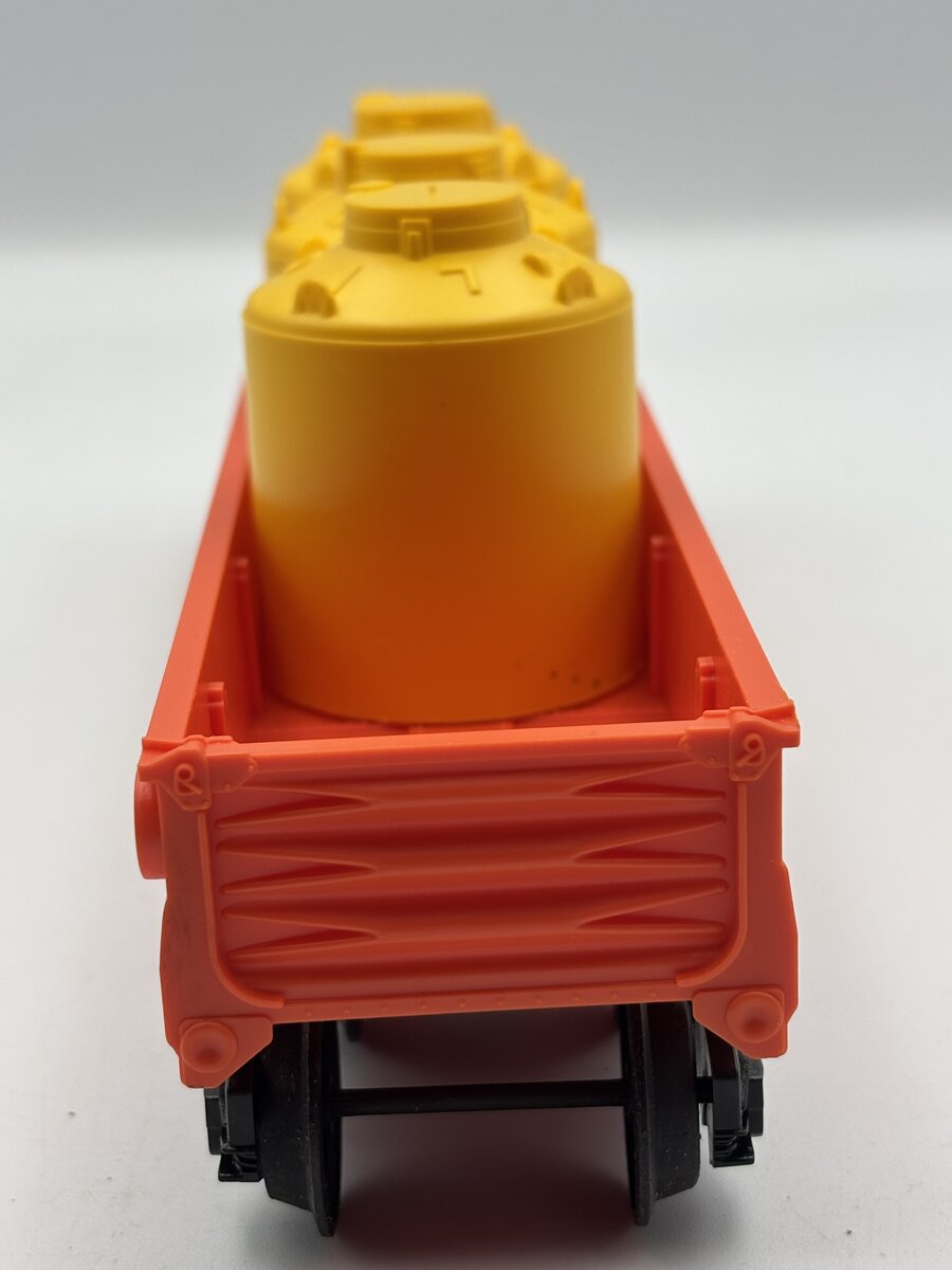 Lionel 6-9131 O Gauge Denver and Rio Grande Western Long Gondola with Cannisters EX/Box