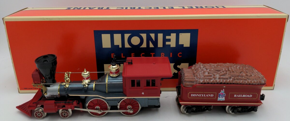 Lionel 6-18008 Disneyland 4-4-0 Steam Locomotive & Tender #4 w/Display Case EX/Box
