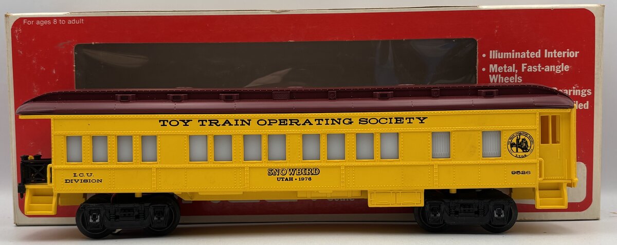Lionel 6-9526 O Gauge TTOS 1976 Snowbird Utah Passenger Car EX/Box