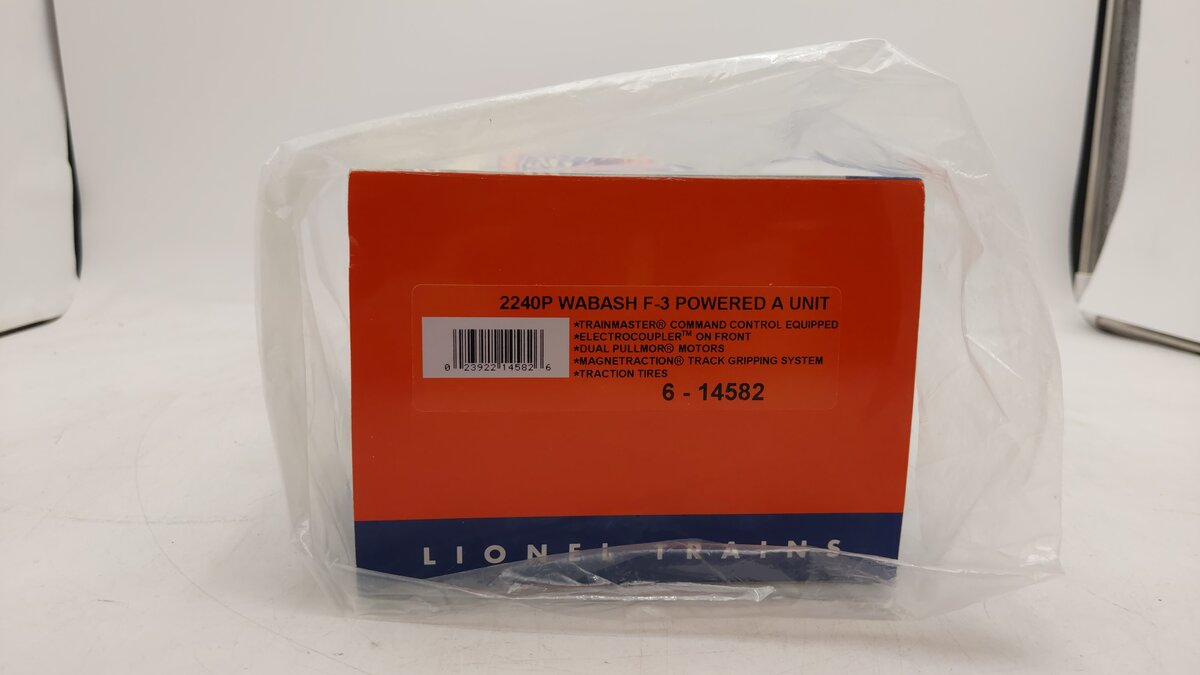 Lionel 6-14582 O Gauge Wabash F-3 Powered A Unit Diesel Locomotive #2240 EX/Box