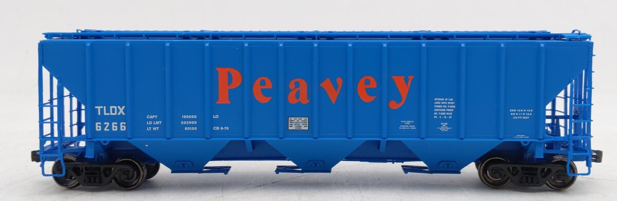 Proto 2000 21532 HO Scale Peavy PS-2CD High Side Covered Hopper #6266 EX